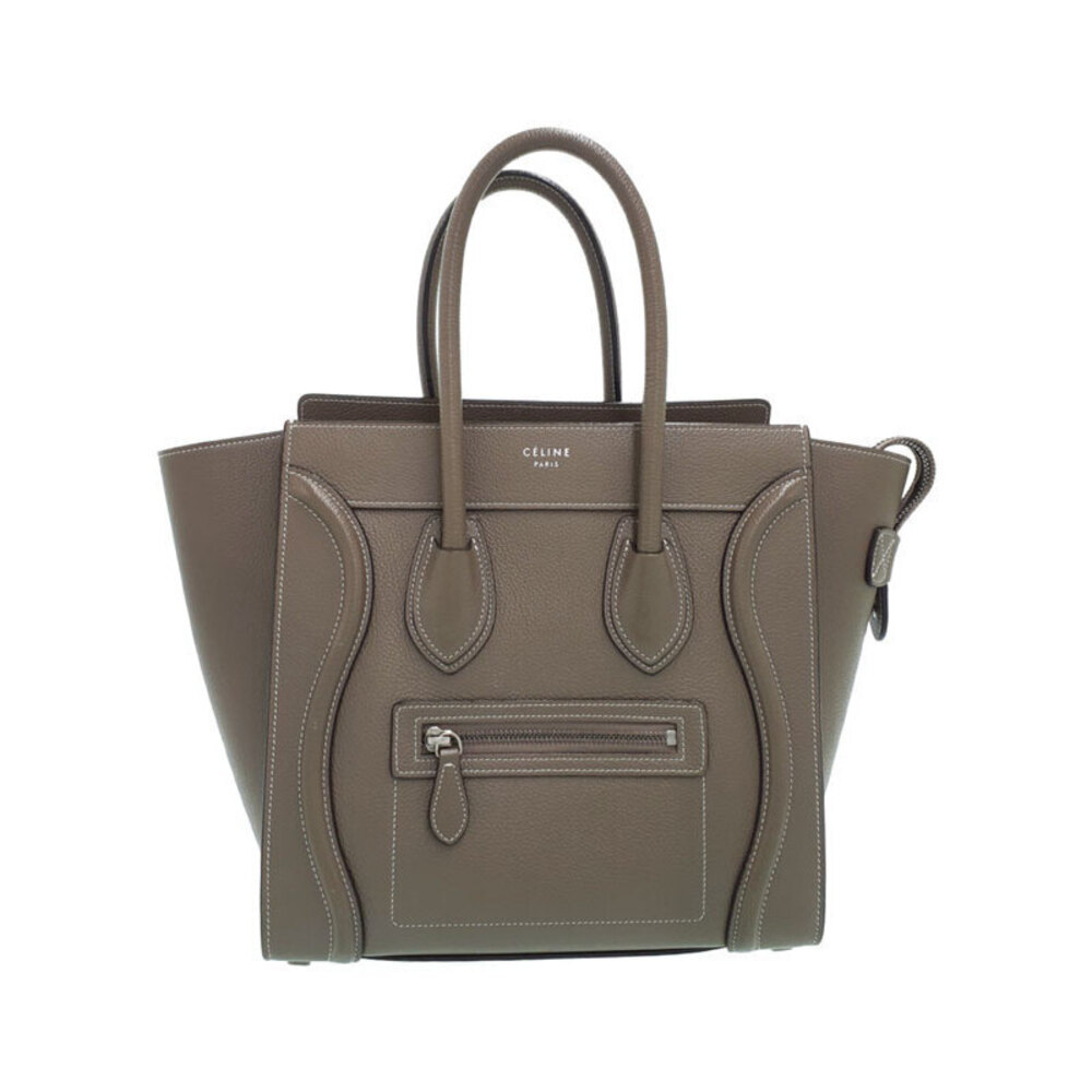 Celine Leather Shopper Tote Handbag Shoulder Calfskin - Picture 2 of 9